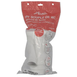Pipe souple de WC à mémoire de forme, pour la révovation, longueur 250-570
