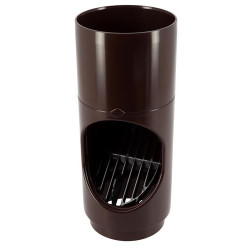 Piège à feuilles TECHTAN® pour tube de descente de gouttière Ø 80 mm, marron