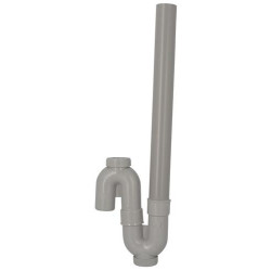 Siphon de machine à laver, en PVC-C gris, à sortie verticale orientable, Ø 40