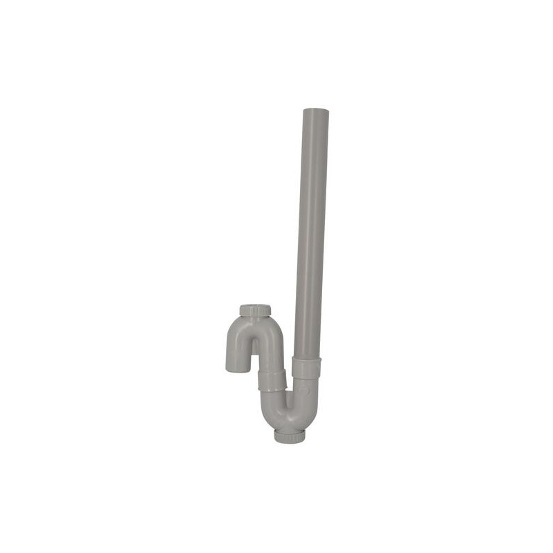 machine à laver, en PVC-C gris, à sortie verticale orientable, Ø 40