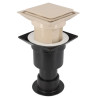 Avaloir de balcon, Ø 80, en PVC, sable, sans natte d'étanchéité