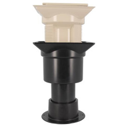Avaloir de balcon, Ø 80, en PVC, sable, sans natte d'étanchéité
