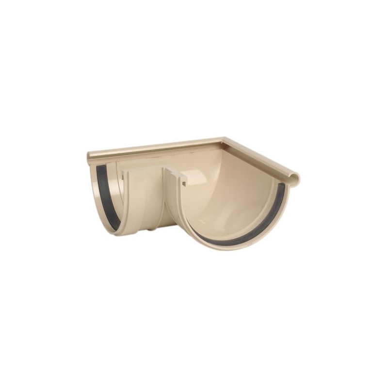 Angle extérieur à joint TECHTAN®, 90°, pour gouttière demi-ronde LG33, sable