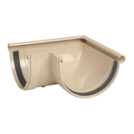 Angle extérieur à joint TECHTAN®, 90°, pour gouttière demi-ronde LG33, sable