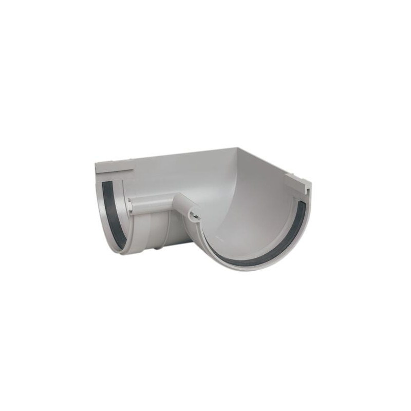 TECHTAN®, 90°, pour gouttière demi-ronde LG33, gris