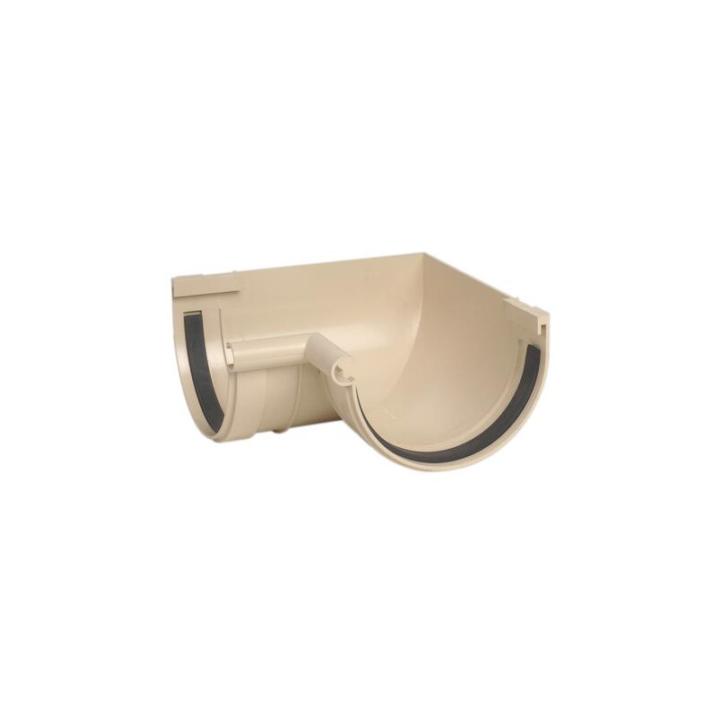 Angle intérieur à joint TECHTAN®, 90° pour gouttière demi-ronde LG33, sable
