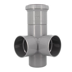 Culotte double d'équerre Sytème J, à joint de dilatation, Ø 100, Mâle-femelle à 87°30