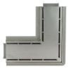 Angle de caniveau bas l=100mm avec grille inox laser