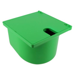 Bouche d'arrosage carrée verte avec vanne 1/4 tour mâle-femelle 3/4°'