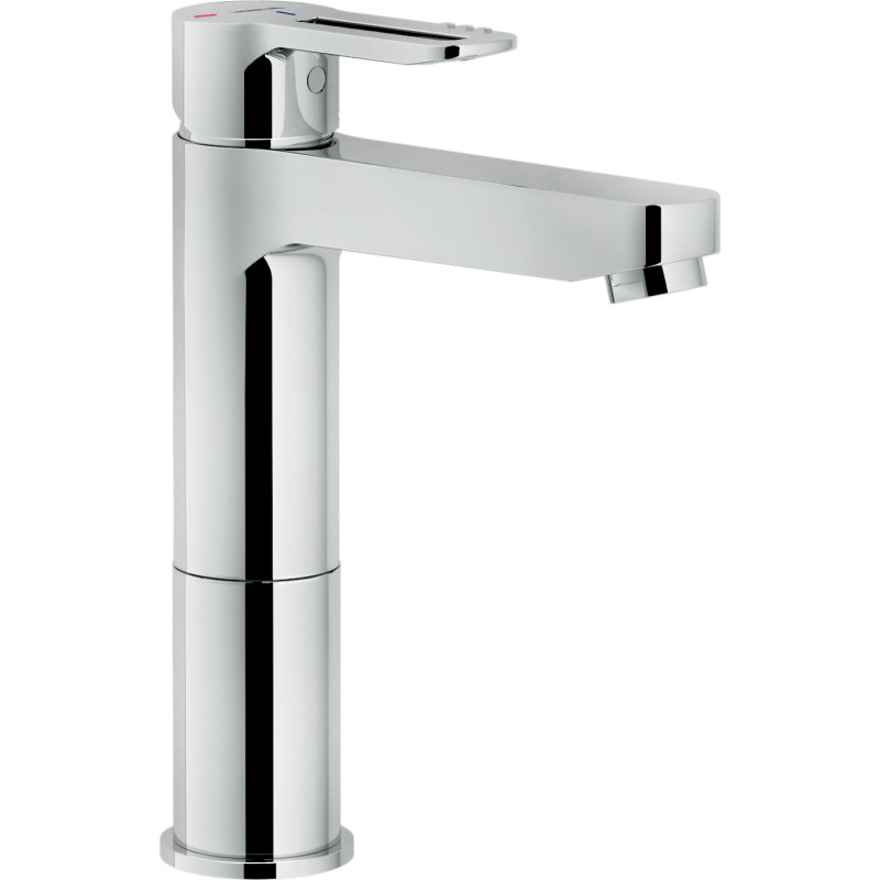 Mitigeur lavabo C3 rehaussé avec vidage NEW ROAD chromé