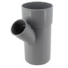 Culotte simple, Ø 100, mâle-femelle à 45°, à coller, gris, en PVC