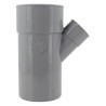 Culotte simple, Ø 100, mâle-femelle à 45°, à coller, gris, en PVC