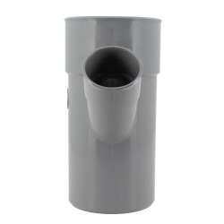 Culotte simple, Ø 100, mâle-femelle à 45°, à coller, gris, en PVC