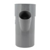 Culotte simple, Ø 100, mâle-femelle à 45°, à coller, gris, en PVC