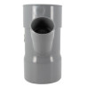 Culotte simple, Ø 100, femelle-femelle à 45°, à coller, gris, en PVC