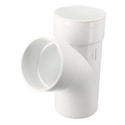 Culotte simple mâle-femelle 67°30 Ø125 blanc