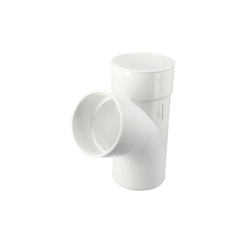 Culotte simple mâle-femelle 67°30 Ø125 blanc