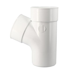 Culotte simple mâle-femelle 67°30 Ø125 blanc