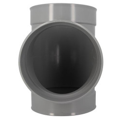 Té Ø 250 mm, femelle-femelle à 87°30, à coller, gris, en PVC