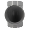 Té Ø 250 mm, femelle-femelle à 87°30, à coller, gris, en PVC