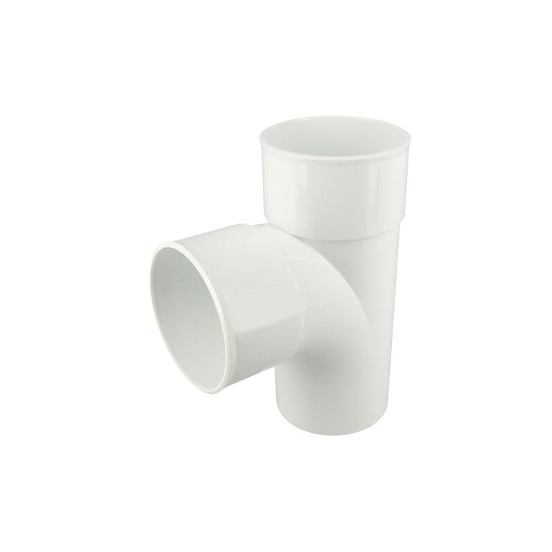 Culotte simple mâle-femelle 87°30 Ø100 blanc