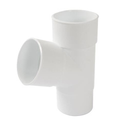 Culotte en TECHTAN®, Mâle-femelle à 67°30, pour tube de descente Ø 80, blanc