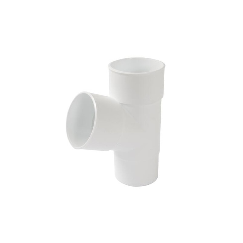 Culotte en TECHTAN®, Mâle-femelle à 67°30, pour tube de descente Ø 80, blanc