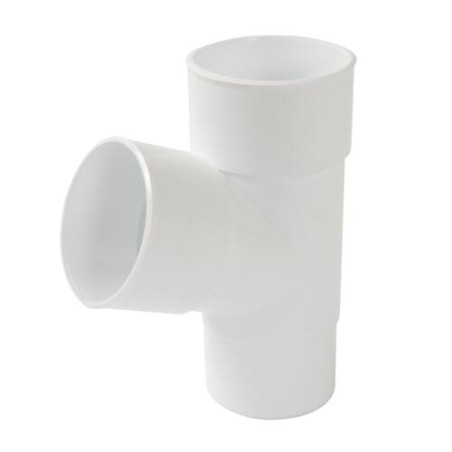 Culotte en TECHTAN®, Mâle-femelle à 67°30, pour tube de descente Ø 80, blanc
