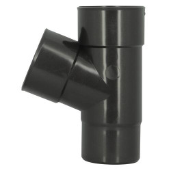 Culotte en TECHTAN®, Mâle-femelle à 67°30, pour tube de descente Ø 80, graphite