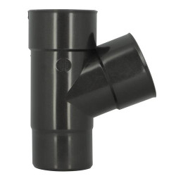 Culotte en TECHTAN®, Mâle-femelle à 67°30, pour tube de descente Ø 80, graphite