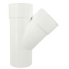 Culotte simple mâle-femelle 45° Ø100 blanc