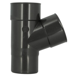 Culotte esthétique TECHTAN®, 67°30, Mâle-femelle, descente de gouttière Ø 100, graphite