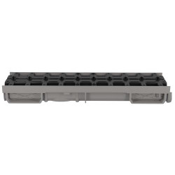 Caniveau bas CONNECTO®, grille invisible, A15, l. 100 int./130 ext., anthracite