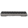 Caniveau bas CONNECTO®, grille invisible, A15, l. 100 int./130 ext., anthracite
