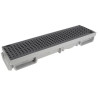 Caniveau bas l=0.5m en PVC avec grill. piscine anthracite