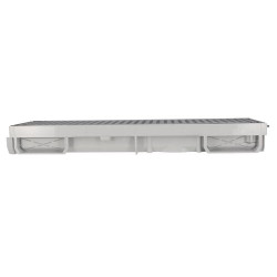 Caniveau bas l=0.5m en PVC avec grill. piscine anthracite