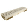Caniveau bas CONNECTO® avec 1 grille piscine/piétonne, classe A15, PVC, sable