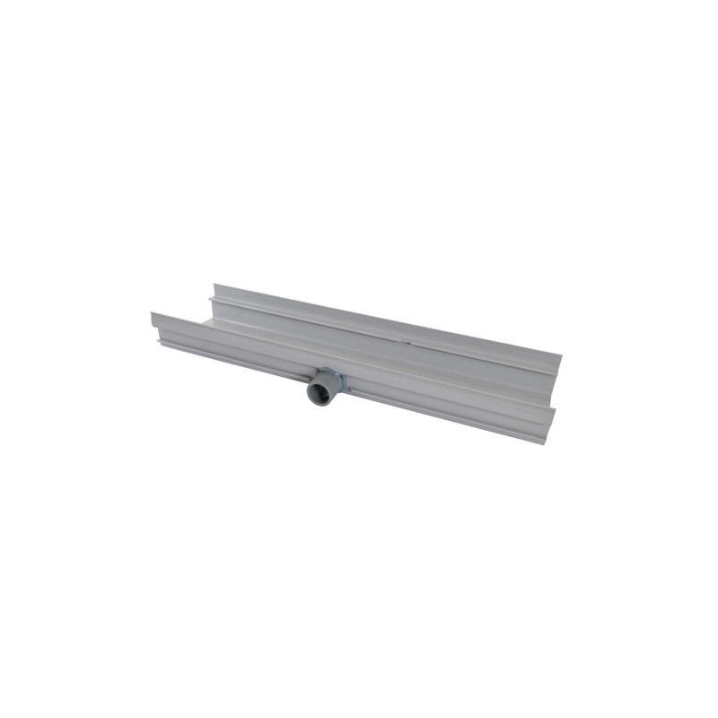 Caniveau avec sortie laterale PVC d32 longueur 0,5m - accessoires caniveau bas c