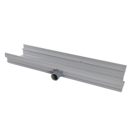 Caniveau avec sortie laterale PVC d32 longueur 0,5m - accessoires caniveau bas c