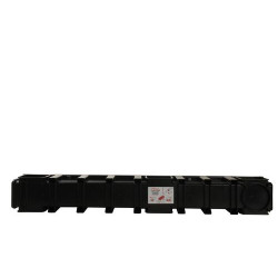 Caniveau haut CONNECTO®, 1 grille PP noire classe A15, largeur 100 int./130 ext