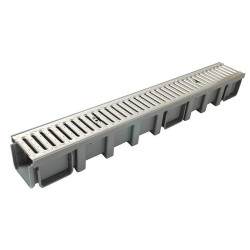 1m caniveau larg.130 grille a15 passerel.inox