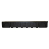 Caniveau CONNECTO® noir, l. extérieure 200, L. 1 m, grille passerelle galvanisé , A15