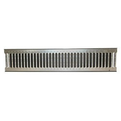 Caniveau CONNECTO® noir, l. extérieure 200, L. 1 m, grille passerelle galvanisé , A15