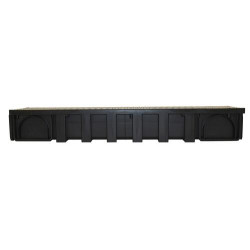 Caniveau CONNECTO® noir, l. extérieure 200, L. 1 m, grille passerelle inox, A15