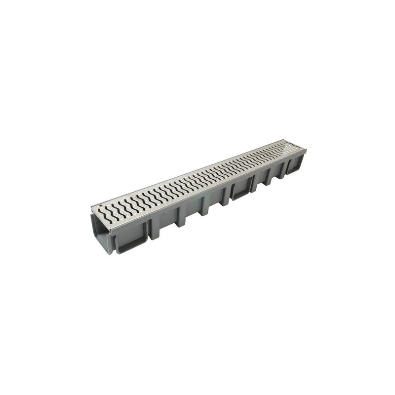 1m caniveau larg.130 inox heel a15 inox