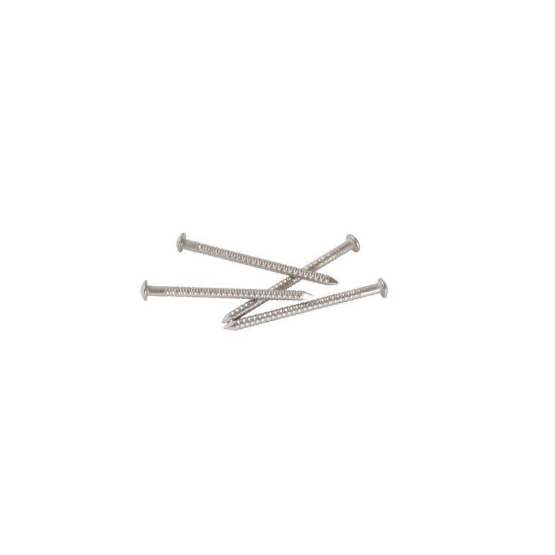 Boite 1kg clous t/ inox longueur.40mm sans tête PVC