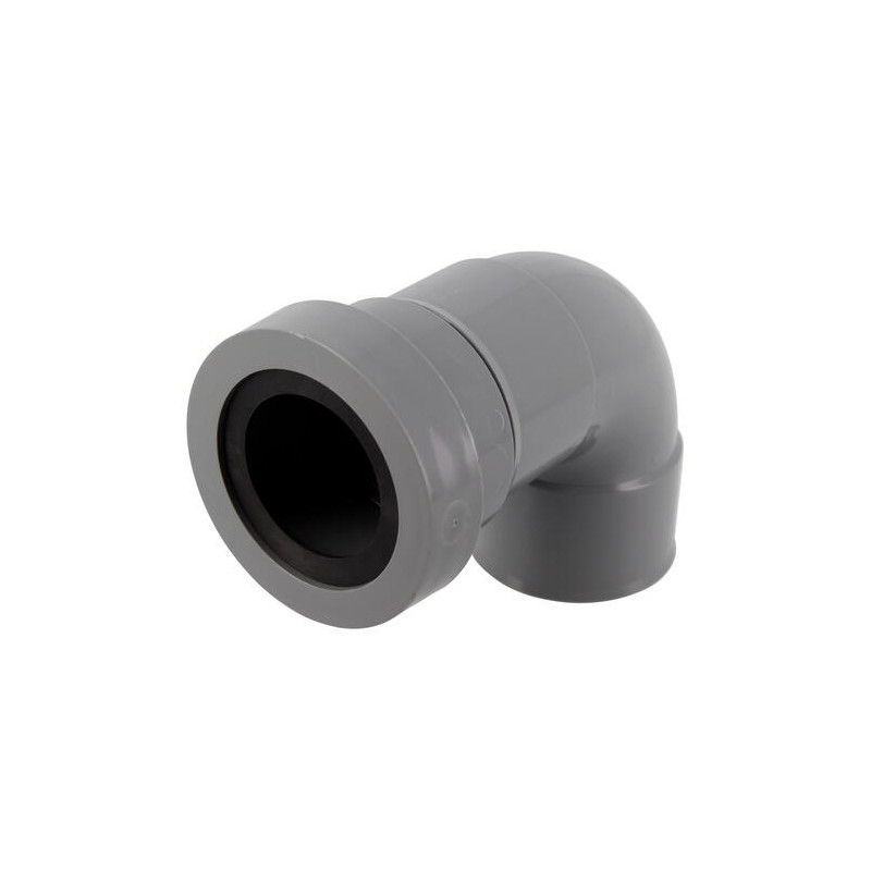 Coude à joint, Ø 50 mm, Femelle-femelle, pour sortie appareil sanitaire, 87°30, Ø int. 40x49