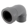 Coude à joint, Ø 50 mm, Femelle-femelle, pour sortie appareil sanitaire, 87°30, Ø int. 40x49