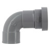 Coude à joint, Ø 50 mm, Femelle-femelle, pour sortie appareil sanitaire, 87°30, Ø int. 40x49