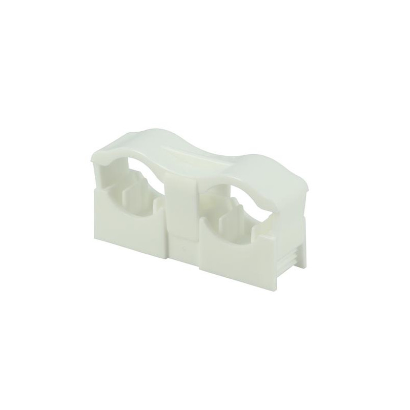 Collier de fixation COLLCLIP®, pour Multicouche, cuivre, PER, en PVC blanc